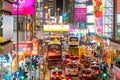 Neon lights in Mong Kok area, Hong Kong Royalty Free Stock Photo