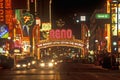 Neon lights at night in Reno, NV Royalty Free Stock Photo