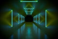 neon lights tunnel background Royalty Free Stock Photo