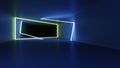 neon lights tunnel background Royalty Free Stock Photo