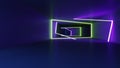 neon lights tunnel background Royalty Free Stock Photo