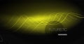 Neon lines wave background. Abstract composition Royalty Free Stock Photo