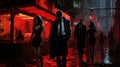 Neon-lit Urban Adventure: Digital Art Of Vampire Gang In New York City