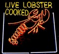 Neon Live Lobster Sign