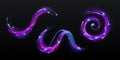 Neon magic swirl, wind effect purple twirl light