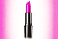 neon makeup cosmetics lipstick swatch color fuchsia isolated on white background