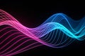 Neon metallic pink and blue waves Royalty Free Stock Photo