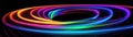 Neon Mirage A Neon Rainbow Appearing As A Dazzling Mirage Against The Deep Black. Generative AI