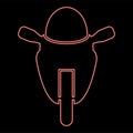 Neon motorcycle sport type Race class red color vector illustration image flat style Royalty Free Stock Photo