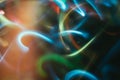 Neon multicolor glowing lines defocused gleam