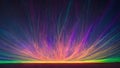 Neon Multicolored Lines in Dark Background Royalty Free Stock Photo