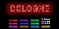 Neon name of Cologne city