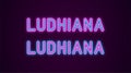 Neon name of Ludhiana city in India