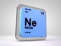 Neon - Ne - chemical element periodic table Royalty Free Stock Photo