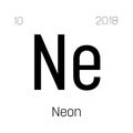 Neon, Ne, periodic table element