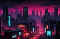 Neon Noir Cityscape