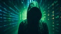 Neon Noir Intrigue: The Unseen Hacker\'s Tale. Generative AI