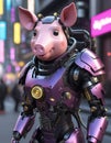 Neon Oink: A Cyberpunk Twist on Peppa Pig