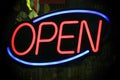 Neon Open Sign Royalty Free Stock Photo