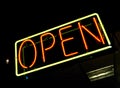 Neon OPEN sign Royalty Free Stock Photo