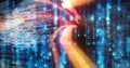 Neon orange light trails Royalty Free Stock Photo