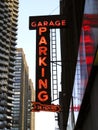 Neon Parking Garage Sign Royalty Free Stock Photo