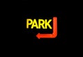 Neon Parking Sign Royalty Free Stock Photo