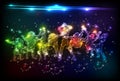 Neon party, girls dance Royalty Free Stock Photo