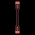 Neon patch cable path cord ethernet technology rj45 net concept red color vector illustration image flat style