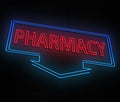 Neon pharmacy concept.