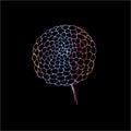 Neon picture of a dahlia flower. The idea for a tattoo Royalty Free Stock Photo