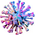 Neon pink blue coronavirus cell Royalty Free Stock Photo