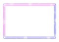 Neon pink blue frame border Royalty Free Stock Photo