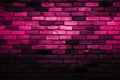 Neon pink brick wall background Royalty Free Stock Photo