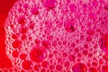 Neon pink bubbles. Close-up abstract graphic background image.