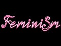 Neon pink lettering. Feminism. Lettering, artificial calligraphy
