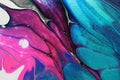 Neon pink and glitter teal work with black and white to form petals in this abstract background Royalty Free Stock Photo