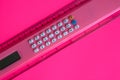 Neon pink ruler