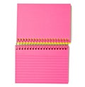 Neon Pink Spiral-Bound Note Cards