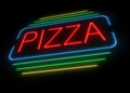 Neon pizza sign.