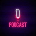 Neon Podcast sign.