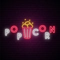 Neon Popcorn sign.