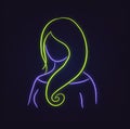 Neon profile picture faceless avatar