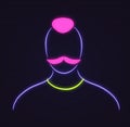 Neon profile picture faceless avatar
