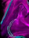 Neon purple creative abstract hand painted background, marble texture