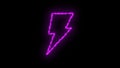 Neon purple disco thunderbolts