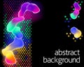 Neon Rainbow Color Abstract Background