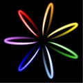 Neon rainbow flower.