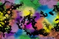 Neon rainbow watercolor splash seamless pattern Royalty Free Stock Photo