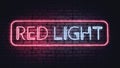 Neon Red Light sign Royalty Free Stock Photo